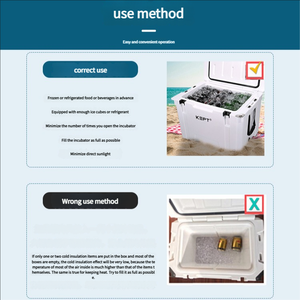 Glacière en plastique étanche 25qt Lldpe <span class=keywords><strong>Coffre</strong></span> à glace à isolation dure rotomoulée bon marché pour aliments frais Caractéristique thermique Logo personnalisé - Product Image 5