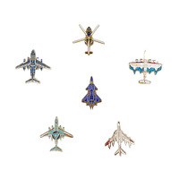 Insignia de Avión para Exhibición Aérea, Modelo de Transbordador Espacial, Broche Metálico, Colección para Entusiastas, Hobby, Souvenir de Avión de Combate J-20 con Efecto de Goteo