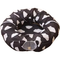 Lit pliable en polyester modèle XY245 pour chats, chiens, lapins – Conception simple, tunnel de grimpement