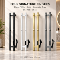 Rak Handuk Pemanas Listrik Aluminium 6063-T5 Penghangat Handuk Kamar Mandi dengan Kontrol Suhu dan Timer Digital