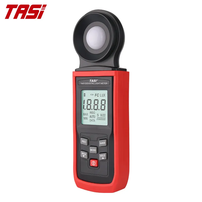 Цифровой измеритель освещенности TASI TA8123, высокоточный светодиодный светильник люкс, люмен Люкс/ФК, фотометр, регистратор данных CE 200000Lux