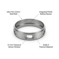 Service d'usinage CNC pour boîtiers de bagues intelligentes, composants personnalisés en acier inoxydable, dispositifs portables de surveillance de la santé pour l'usinage