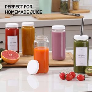 Wholesale Borosilicate Glass Drinkware Clear <b>Cups</b> With <b>Lids</b> <b>Straws</b> for Milk Coffee <b>and</b> Juice Drinking - Product Image 5