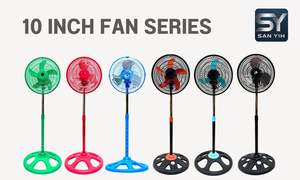 ตะแกรงพลาสติกเทอร์โบ10นิ้วพัดลมอลูมิเนียม3ใบมีดสีดำสำหรับบ้านทันสมัย - Product Image 4