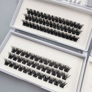 Venta al por mayor C D Curl segmentado racimos de <span class=keywords><strong>pestañas</strong></span> 8-16mm extensión de <span class=keywords><strong>pestañas</strong></span> <span class=keywords><strong>individuales</strong></span> DIY racimo de <span class=keywords><strong>pestañas</strong></span> - Product Image 3