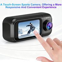 Caméra d'action portable H91 haute résolution 1080P étanche avec grand angle, écran tactile magnétique et fonctionnalités portables, dotée d'une imagerie CMOS