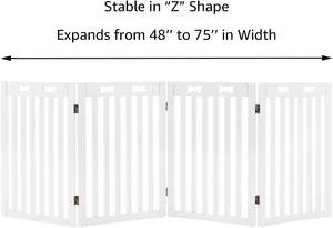 JQ รั้วกั้นสุนัข6แผงพับได้อเนกประสงค์ทำจากไม้ไผ่ - Product Image 4