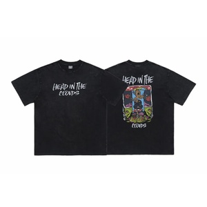 T-shirt pour homme de haute qualité 100% coton, manches courtes à épaules tombantes, impression de logo personnalisée, tissu respirant anti-boulochage, été - Product Image 1