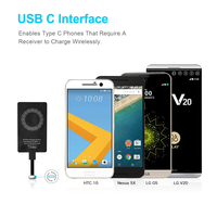 Penerima Pengisian Daya Cepat Universal 10w untuk IOS Tipe C Android MICRO USB 5V 2A Modul Pengisi Daya Nirkabel