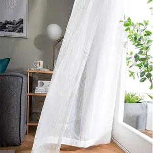 Klaar Voorraad Alle Onze Producten Factory Supply Bamboe Stijl Sheer Voile Gordijn Netto Materiaal