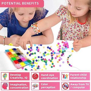 24 Colors DIY Polymer Clay <strong>Beads</strong> <strong>Kit</strong> 6mm 6000pcs Ceramic Flat Heishi Alphabet <strong>Beads</strong> for Jewelry Bracelet &amp; Necklace Making - Product Image 5