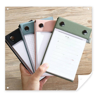 Bloc-notes personnalisé Design innovant avec fermeture à clip à l'intérieur de la page peut être continuable Cahier d'exercices en cuir