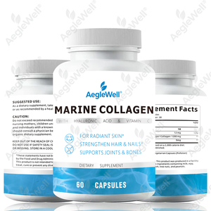 Capsules de <span class=keywords><strong>collagène</strong></span> <span class=keywords><strong>marin</strong></span> hydrolysé Aeglewell de <span class=keywords><strong>type</strong></span> <span class=keywords><strong>1</strong></span> et 3 pour une peau jeune et rebondie - Product Image 2