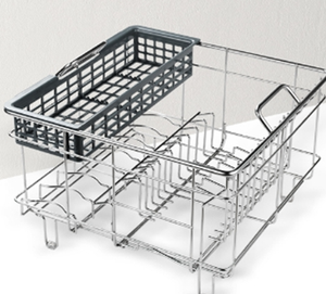 Stainless Steel Dishwasher Cutlery <b>Basket</b>, Replacement Internal Utensil <b>Basket</b> for Dishwasher Spare Parts - Product Image 1
