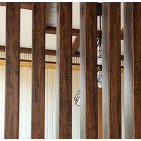 Colonnes carrées en plastique WPC Fangtong, murs intérieurs, écrans d'entrée, plafonds suspendus, faux poutres, grain de bois décoratif