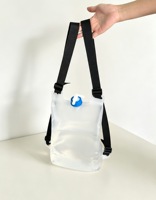 Sac de stockage d'eau portable en PE avec bandoulière, idéal pour la maison, le camping et les situations d'urgence
