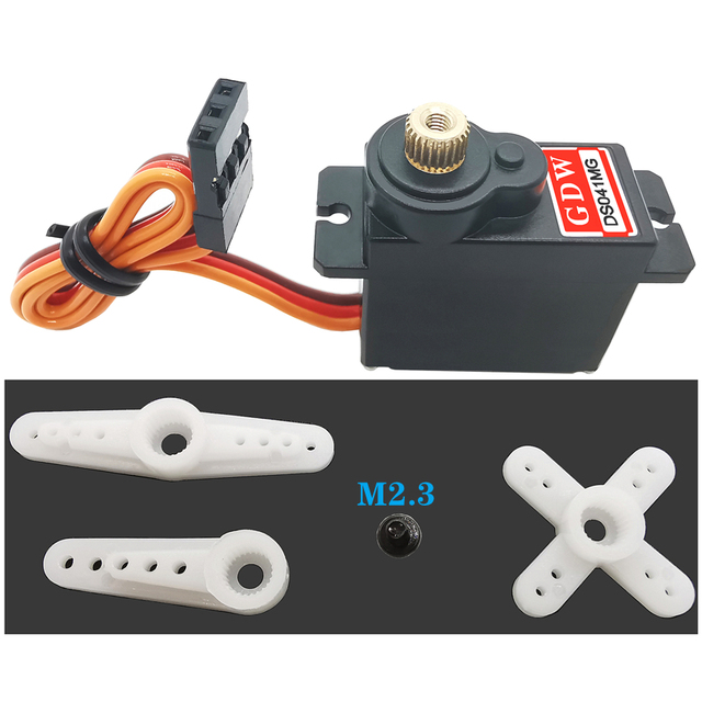 GDW DS041MG High-Speed Micro Servo 0.1 Sec 5KG Micro Torque Metal Gear Motors for RC Cars Helicopters Fixed-Wing Robots