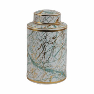 Vaso Decorativo in Ceramica con Coperchio, Elemento Moderno per Soggiorno, Camera da Letto, Ufficio, Esposizione su Scrivania, Vaso per Fiori, Arredamento Casa - Product Image 4