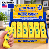 KAITONG Jouets Squishies Anti-Stress Tendance Assortis pour Enfants en Gros – Bâtonnets de Beurre Mantequilla avec Boîte de Présentation