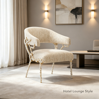 Chaise de salle à manger en cuivre pur de luxe léger italien, chaise artistique en laiton de designer, chaise de loisirs haut de gamme pour villa, chaise de maquillage