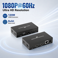 Extensor KVM HDMI de 120M 1080P 60Hz - Transmisor con IR y Multito-Multito, Compatible con PoE