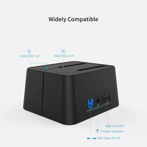 <span class=keywords><strong>WAVLINK</strong></span> USB 3.0 และ USB C ต่อเข้ากับ SATA แท่นวางฮาร์ดดิสก์ภายนอกแบบสองช่องสำหรับฮาร์ดดิสก์/SSD ขนาด 2.5/3.5 นิ้ว - Product Image 3