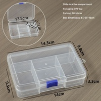 Boîte à leurres de pêche en plastique PP transparent, en stock, vente chaude, nouvelle boîte à pêche, étui de rangement pour accessoires de pêche