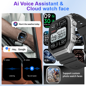 1.85 pouces GPS montre intelligente hommes moniteur de fréquence cardiaque plein écran tactile Sport Fitness extérieur boussole AI voix 5ATM Smartwatch <span class=keywords><strong>2024</strong></span> - Product Image 6