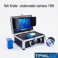 Caméra de pêche sous-marine et caméra d'inspection HD étanche avec moniteur couleur de 7 pouces, câble de 15 m, 1000TVL