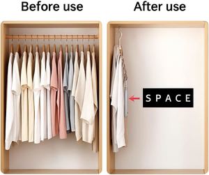 Multifunctional Nine-hole Plastic Storage <b>Rack</b>, Foldable Magic Clothes Hanger - Product Image 3