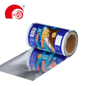 Custom Food Packaging Bags Laminated Plastic Roll Film Bags Aluminum Foil Film For Cookie