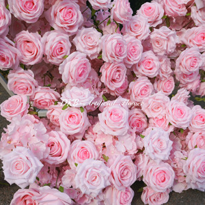 Vente en gros d'usine de fleurs et plantes artificielles en soie, décoration florale de haute qualité, arche de fleurs artificielles en forme de cœur rose - Product Image 6