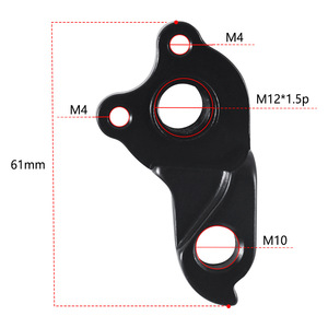 Support de dérailleur arrière de vélo P15 en alliage M12x1.5p M10 M4 noir 61mm 10 vitesses - Product Image 1