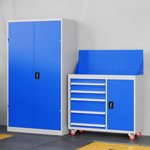 Atelier moderne grande capacité multi-fonction 4 tiroirs porte unique boîte à outils réparation automatique matériel chariot <span class=keywords><strong>de</strong></span> rangement armoire <span class=keywords><strong>de</strong></span> garage - Product Image 6