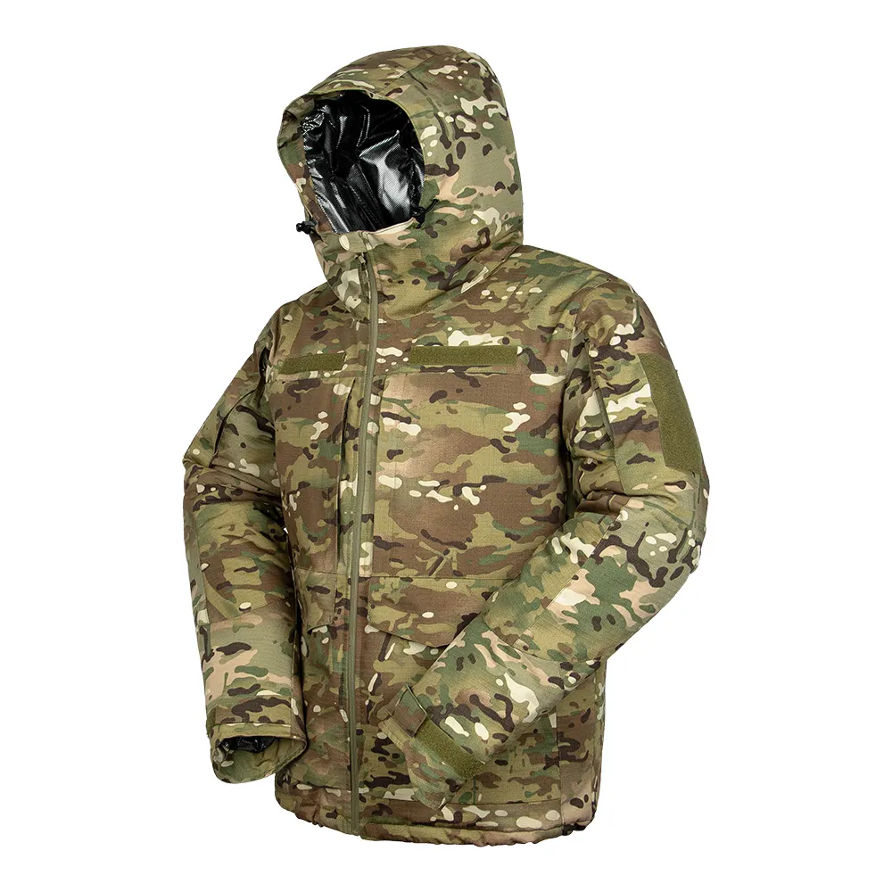 Casual Mens MultiCam Camouflage Tactical Jacket Waterproof Jacket Winter Puffer Jacket