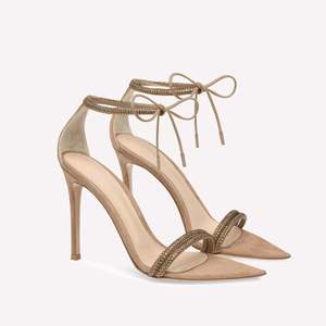 Sandalias de Tacón Alto con Diamantes de Diseño de Lujo para Mujer, Sandalias de Tacón Alto con Punta Puntiaguda y Pedrería para Mujer, Zapatos de Tacón Alto para Mujer - Product Image 2