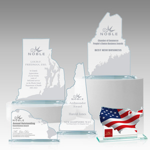Placa de Premio de Vidrio Transparente Personalizada al por Mayor Noble con Mapa de Estados Unidos en Vidrio - Product Image 2