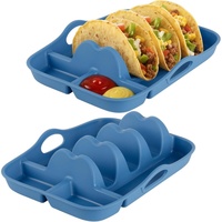 Soporte para Tacos de Silicona de Grado Alimenticio, Antideslizante, Libre de BPA, para Noches de Tacos, Fiestas y Campamentos