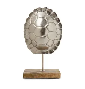乌龟形铝金属雕塑定制西方礼品古董金属批发制造商和出口商