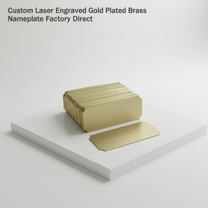 Targhetta in ottone placcato oro |   Targa Premio in Metallo Spazzolato Incisa al Laser Personalizzata, Etichetta Vuota per Trofeo, Regalo e Riconoscimento Aziendale - Product Image 1