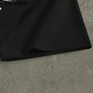 T-shirt <span class=keywords><strong>Grafica</strong></span> Oversize in Cotone Pesante con Stampa Teschi Grandi, Stile Streetwear Y2K Personalizzato OEM per Uomo - Product Image 2