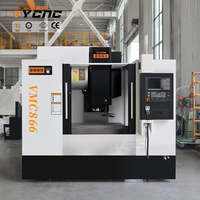 Centres d'usinage CNC verticaux VMC866 fournis par l'usine, machine de fraisage CNC à 24 disques ATC, 3 axes
