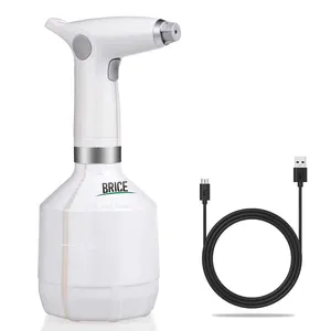 PULVERIZADOR eléctrico de mano para jardín, botella de plástico de 1l con carga USB aprobada por CE, pulverizador de niebla de agua de plástico con batería