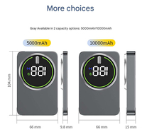 Offre Spéciale – Batterie Externe Ultra 5000 mAh 10000 mAh 20W avec Logo Personnalisé, Chargeur Magnétique Sans Fil et Grand Écran Numérique – Power Banks Mince