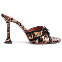 Mules à talons hauts personnalisables avec logo, bout ouvert, sexy, avec nœud, pour femme, sandales d'extérieur pour soirée, grandes tailles 34-46