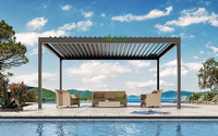 Pergola en aluminium de haute qualité avec persiennes réglables, tailles personnalisées et prix direct d'usine abordable