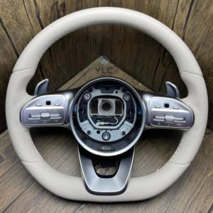 Volant de course <span class=keywords><strong>sport</strong></span> en fibre de carbone de haute qualité YLC pour Mercedes-Benz C E S CLA GLA GLC GLE GLS W205 W213 W222 en cuir - Product Image 2