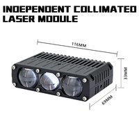 JHS Neblineras Auxiliares de Conducción con 3 Lentes, Luz LED Canbus para Parrilla, Solenoide de Luz Alta/Baja 8000/10000LM para Coche y Motocicleta