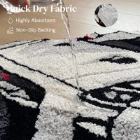 Trendy Modern Tufted Thick Plush Area Rug Aesthetic Room Decor Carpet Soft Absorbent Non-Slip Washable Eco-Friendly Rug for Kids