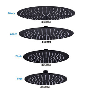 DINGYUN <span class=keywords><strong>Soffione</strong></span> Doccia Moderno Nero Sottile a Forma di <span class=keywords><strong>Giardino</strong></span> da 10 Pollici con Braccio, Risparmio Idrico Pressurizzato <span class=keywords><strong>per</strong></span> Bagno, 5 Anni di Garanzia - Product Image 5